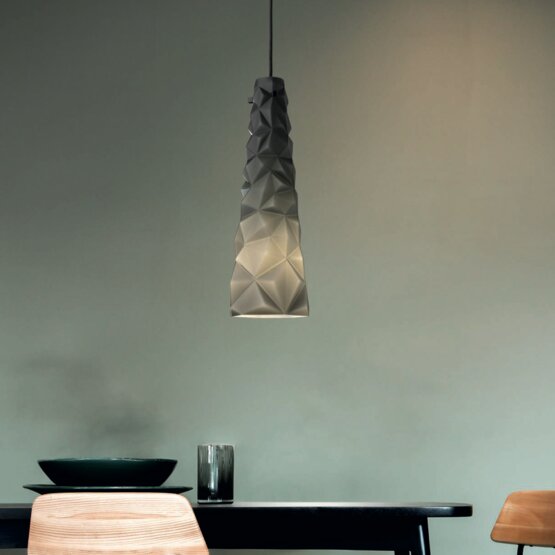 Lampe chaotique, Lampe suspendue moderne de couleur grise