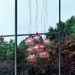 Moderne lampe suspendue en couleur améthyste