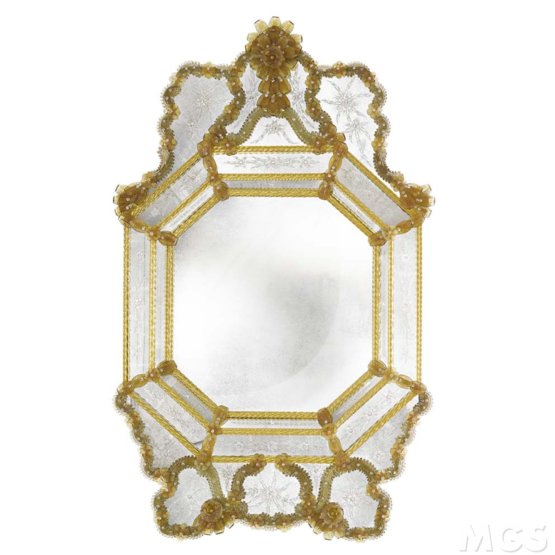 Miroir Albrizzi, Décor de miroir de style vénitien de couleur ambre