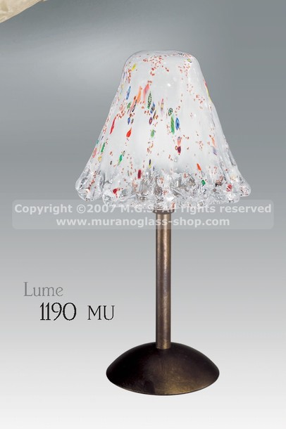 Tableau lampes Série 1190, Lampe avec murrine