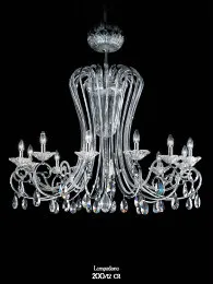 Lustre en cristal à cinq lumières
