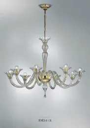 Lustre en cristal à huit lumières