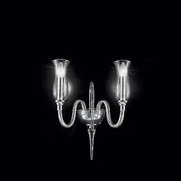 Appliques en cristal avec deux lumières