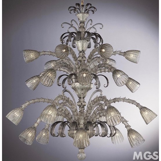 Mentasti Chandeliers, Antique lumières lustre de cristal à vingt-quatre