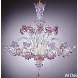 Lampe opale et la décoration rose à cinq lumières