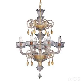 décoration d'or Lustre à six lumières