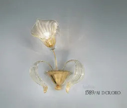 Applique cristal décoration en or 24k pour une lumière