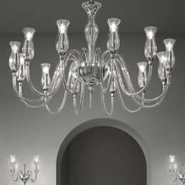 Lustre en cristal moderne à dix lumières