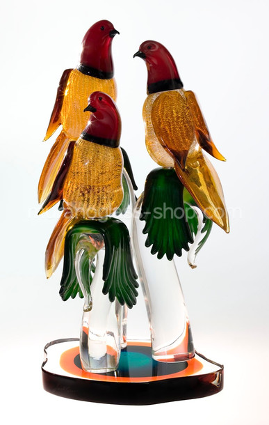 Oiseaux sur la base de couleur, Oiseaux de base colorée ornée d'or