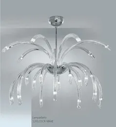 Lumières Lustre en cristal décoration orange à vingt
