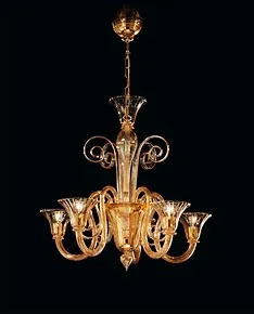 Décoration or Lustre à cinq lumières