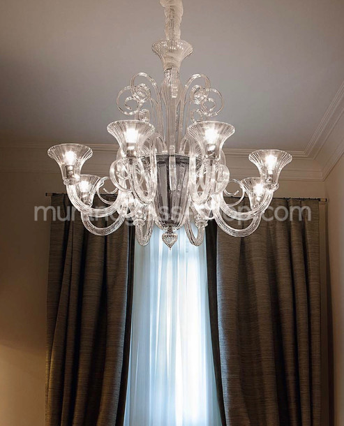 Lustre Sambonet, Décoration ambre Lustre à huit lumières
