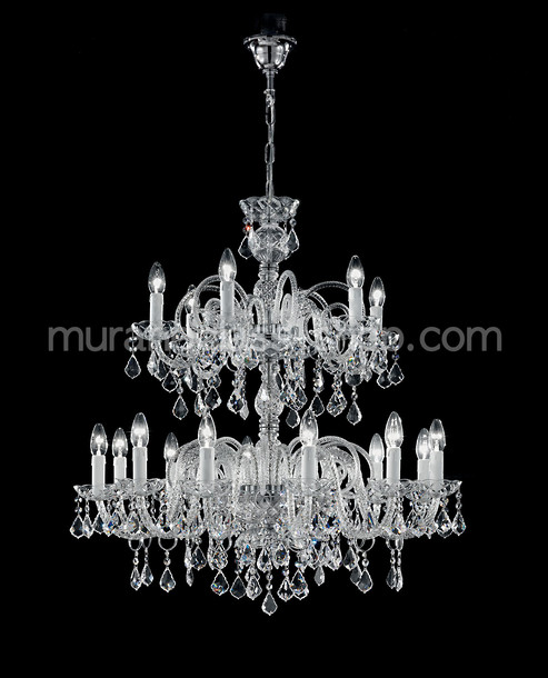 Lustre lumineux Bohême, cristal de Bohême type de lustre