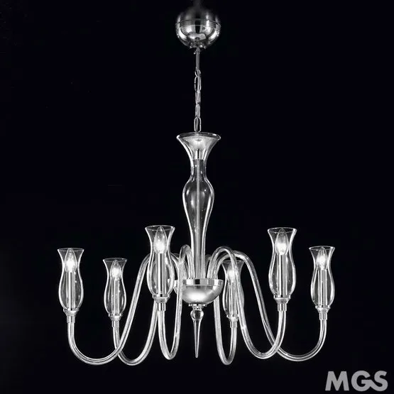 Lustre Crosier Aric, Lustre couleur fumée à huit lumières
