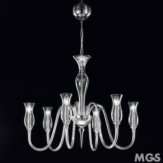 Lustre Teodato, Lustre en cristal blanc laiteux