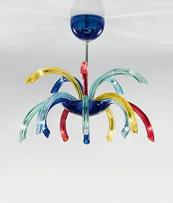 Multi-couleur Lustre à quinze lumières