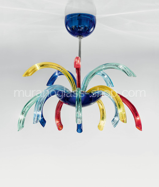 Lustre multicolore 1201, Multi-couleur Lustre à quinze lumières