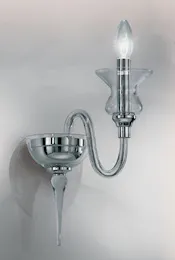 Applique en verre avec une lumière