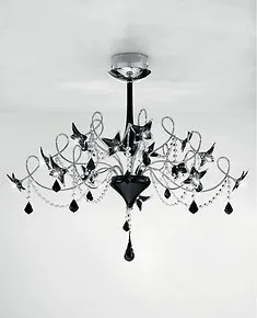 Lustre en cristal moderne avec des fleurs