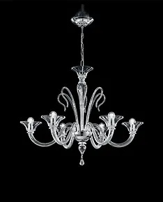 Lustre en cristal avec cinq lumières