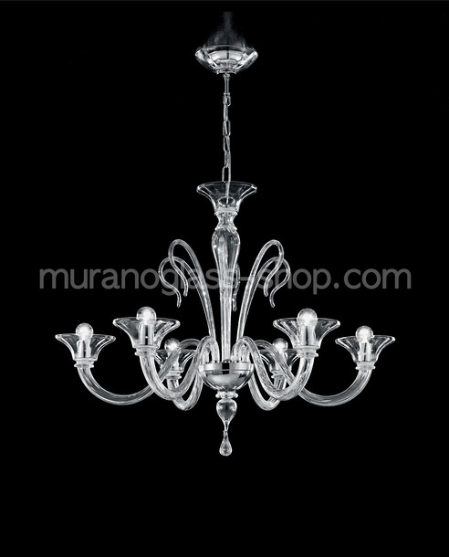 Chandelier Koons, Lustre en cristal avec six lumières