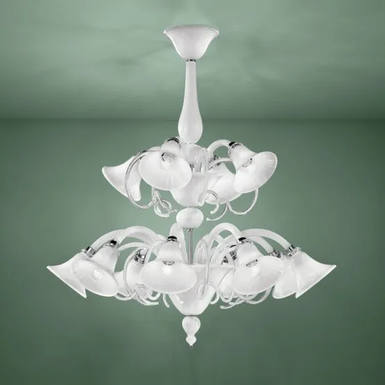 Lustre Venier, 8 4 feux, couleur fumée