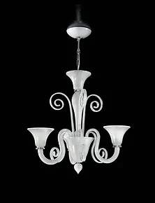 Lustre ambre décoration à trois lumières