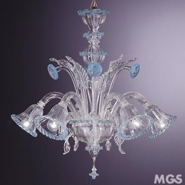 Lustre cristal et bleu