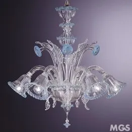 Lustre en cristal et céleste