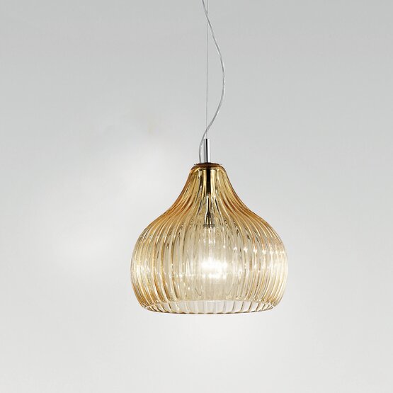 Lampe suspendue Sphera, Moderne lampe suspendue en couleur ambre