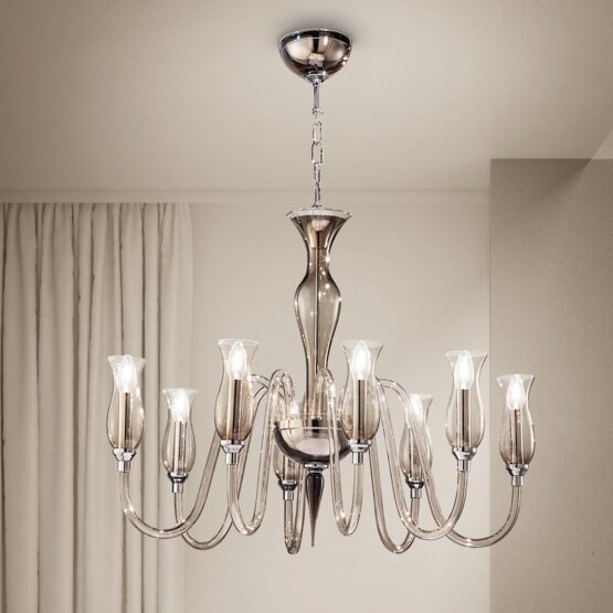 Lustre Teodato, Huit feux de couleur lustre fumad