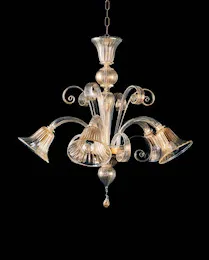 Tout lustre d'or avec trois lumières