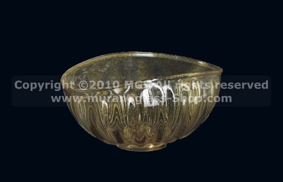 Vases décorés en or 24k classique, Coupe en cristal décoré avec de l'or