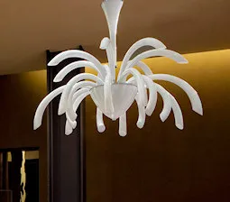 Lustre moderne de couleur blanc lait