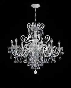 le style Bohême lustre en noir et cristal