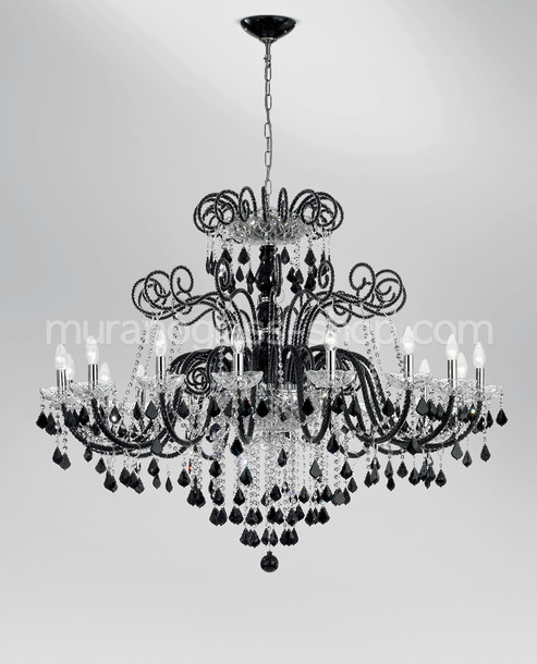 Lustre Bohemia Star, Lustre bohème cristal noir et