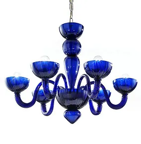 Lustre couleur bleue