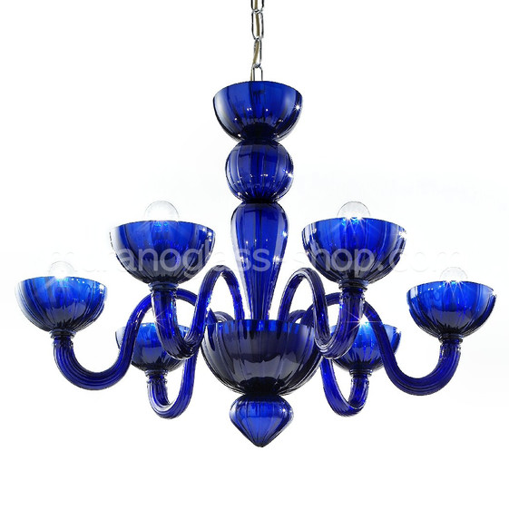 Nielsen Chandelier, Lustre couleur bleue