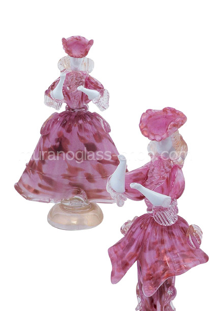 Chiffres vénitiens, Figure Venetian en rose avec Aventurine