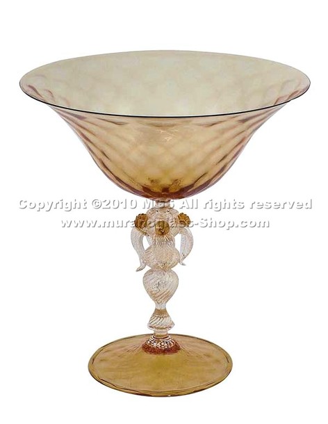 Murano tasse 5475, Bol en verre de Murano et d'ambre