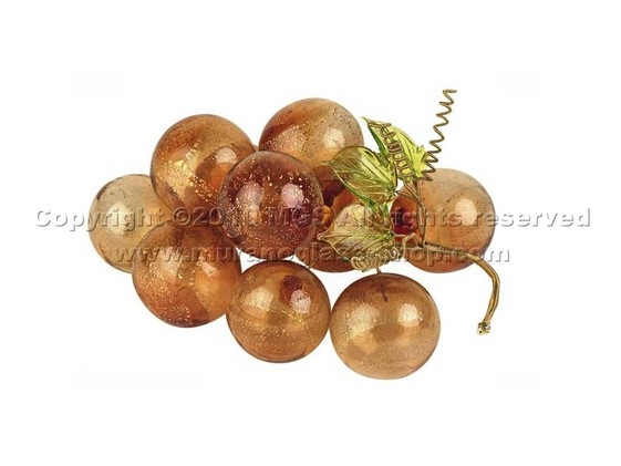 Grappe de raisins, Grappe de raisin, taille moyenne, ambre et or