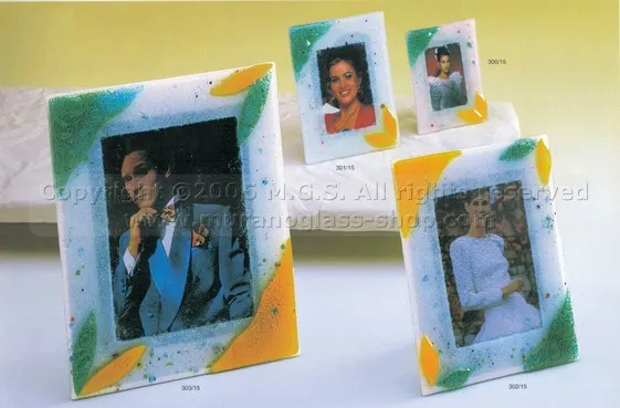 Cadres pour photos modèle arianna, Cadre en cristal multicolore