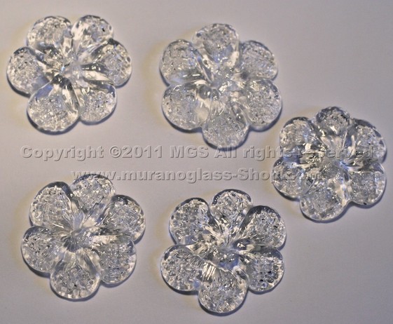 Fleurs, Diamètre fleur en cristal de 3,5 cm