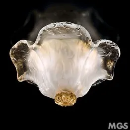 plafonnier en cristal et or