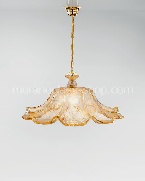 Lampe suspendue Argus, Suspension grains d'ambre