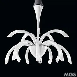 lustre moderne, 15 lumières, couleur ambre