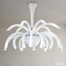 lustre moderne, 21 lumières, couleur ambre