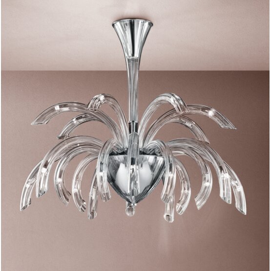 Lustre Phoenix, lustre moderne, 21 lumières, couleur cristal