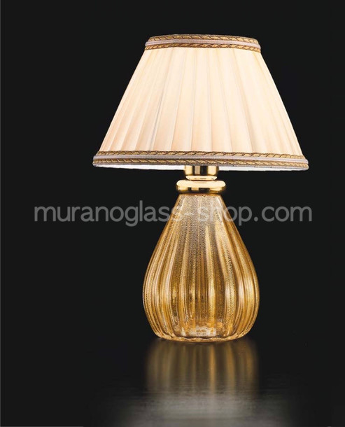 Lampes de table série Murano 1395, or cristal clair