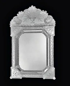miroir de style '600 - 0971 de la série, tout en cristal